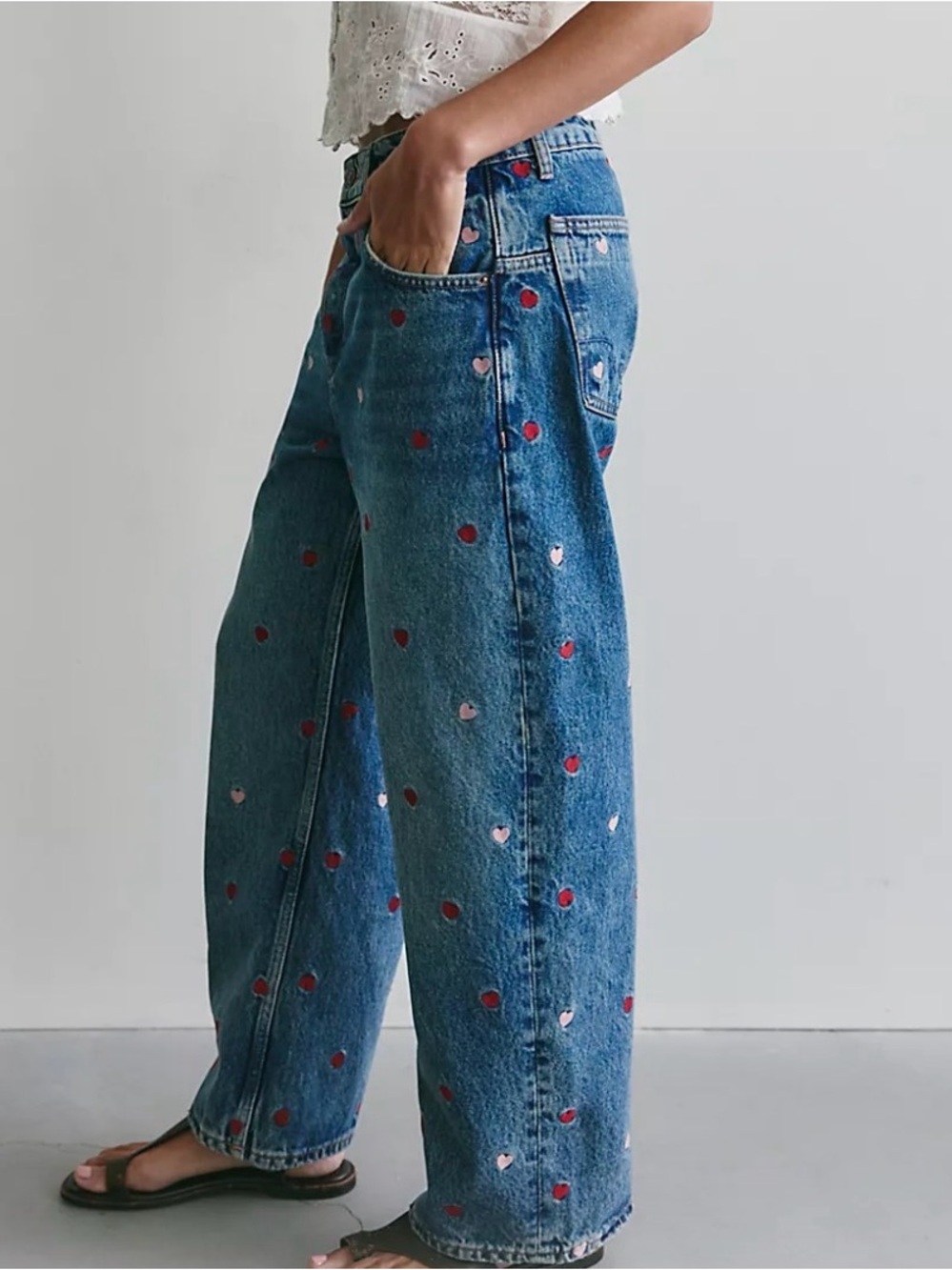 We The Free Deep Trance Heart Embroidered Jeans Original